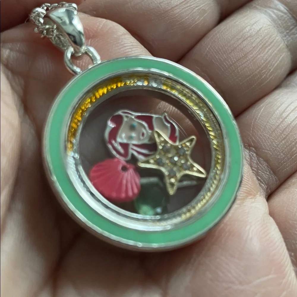 Disney Vintage Ariel Floating Charms Necklace